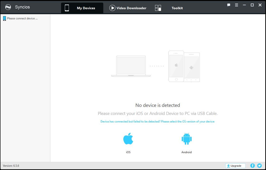 Syncios Utilities Software Interface
